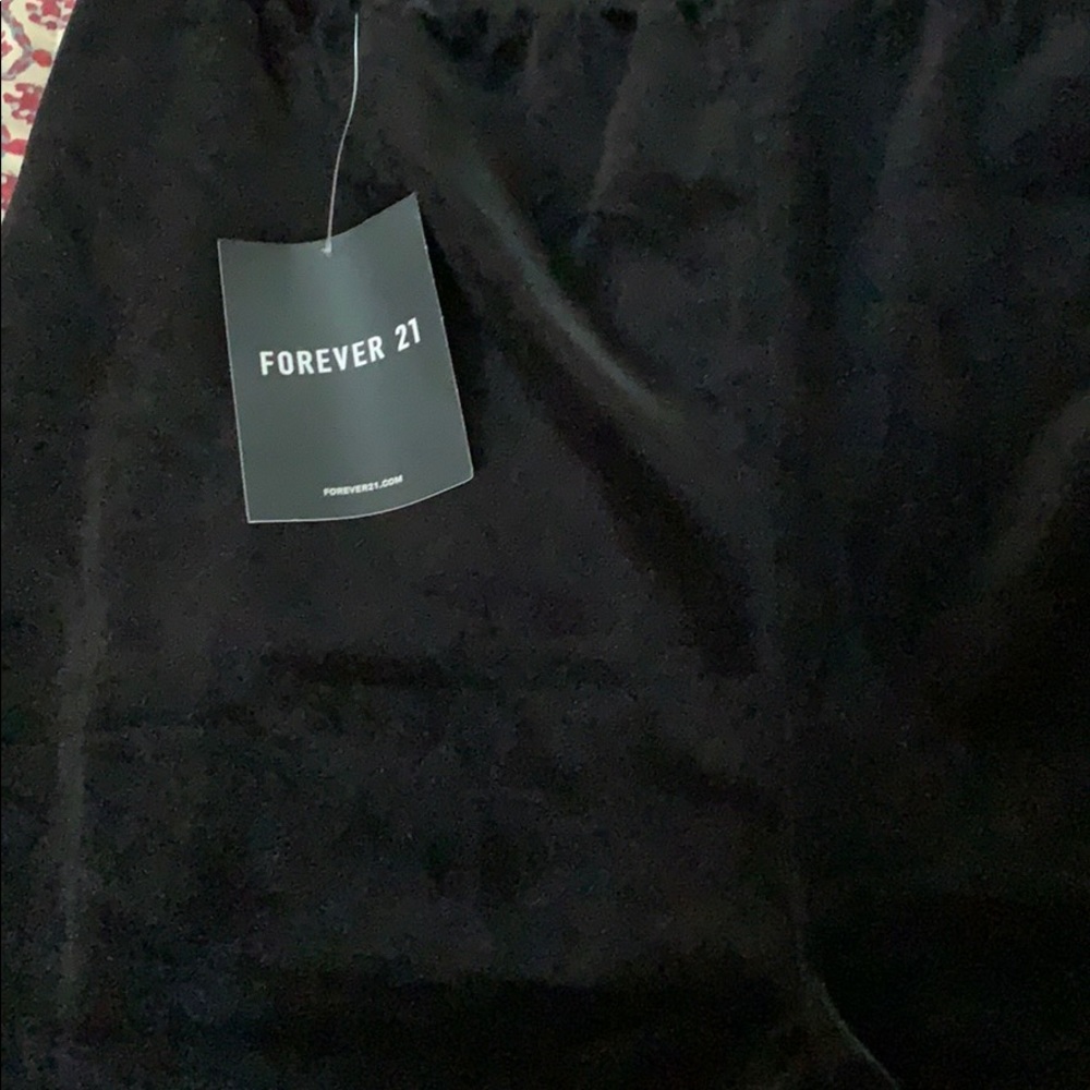 Forever 21 Black Velvet Bike Shorts - Picture 2 of 3